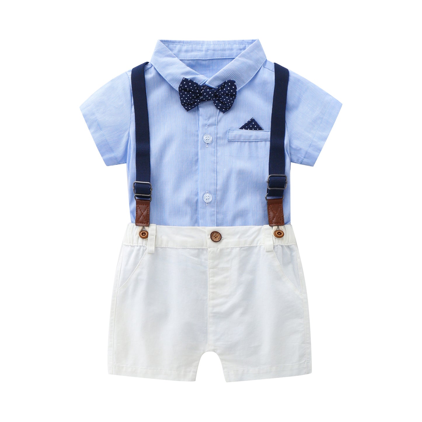 Bow Tie Suspender Pants Boy One Month Old Outfit Year Children's Suit