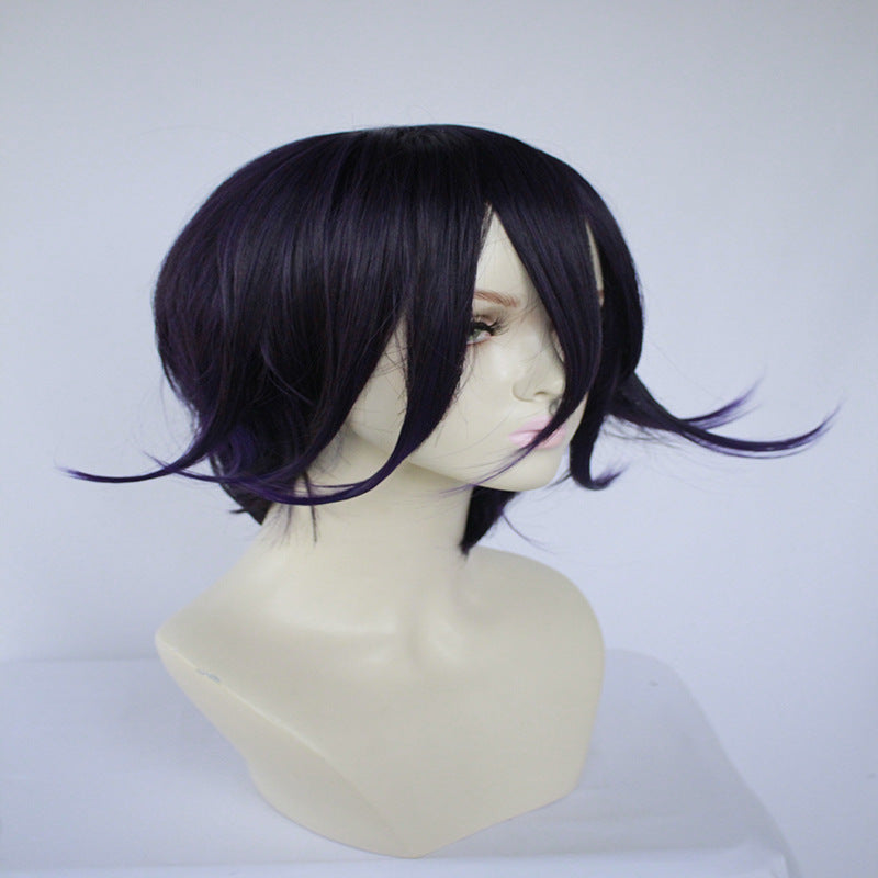 Classy Wang Ma Black Mixed Purple Cos Wig
