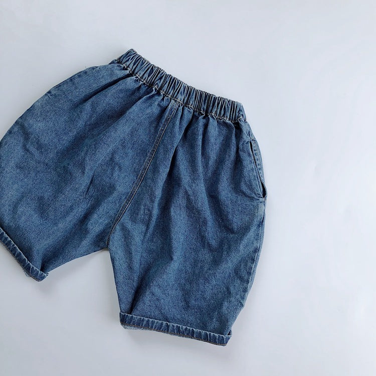 Children's Bermuda Shorts Washed Cropped Jeans For Boys Western Children's Pants