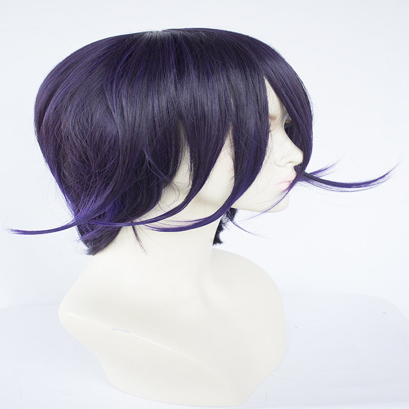 Classy Wang Ma Black Mixed Purple Cos Wig
