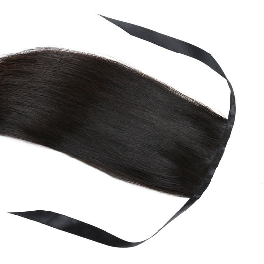 Real Hair Braid Female Long Strap Full Short Wig Ponytail