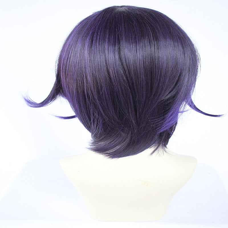 Classy Wang Ma Black Mixed Purple Cos Wig