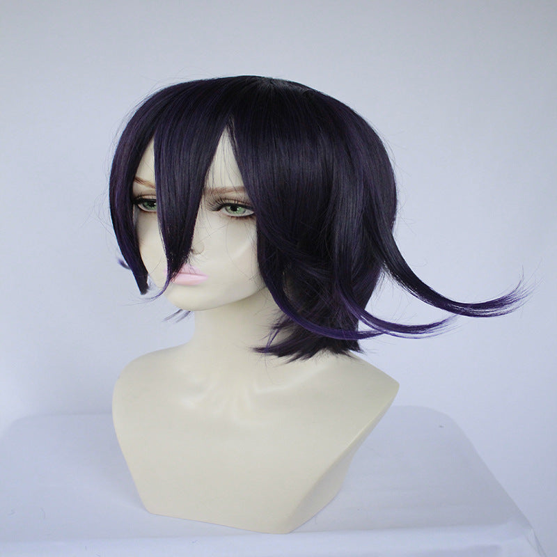 Classy Wang Ma Black Mixed Purple Cos Wig