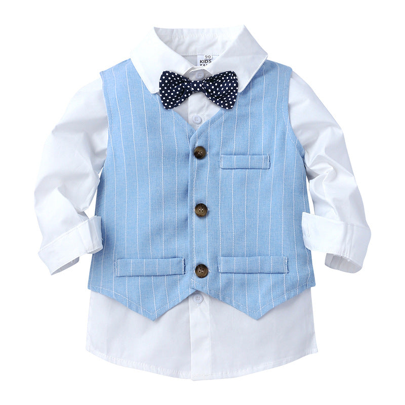 First Birthday Dress Clothes Gentleman Three-piece Children's Suit