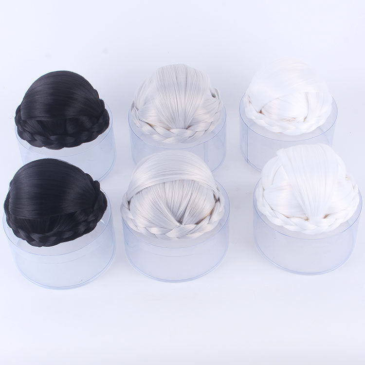 Costume Style Whip Hair Bag Universal Part Black Sier White Cos Wig