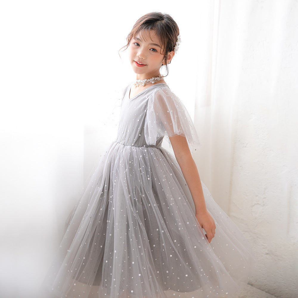 Children's Summer Princess Tulle Skirt Clothing Mesh Children's Dress