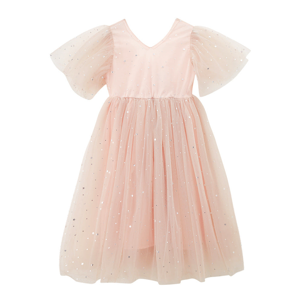 Children's Summer Princess Tulle Skirt Clothing Mesh Children's Dress