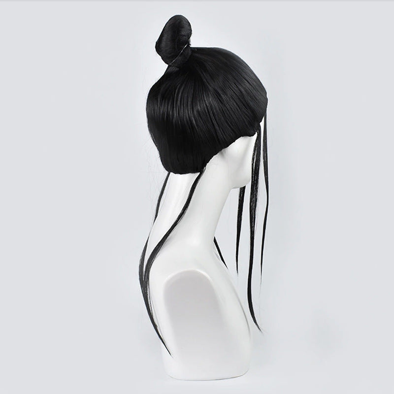 Men's Ye Under One Brother Long Costume Black Cos Wig
