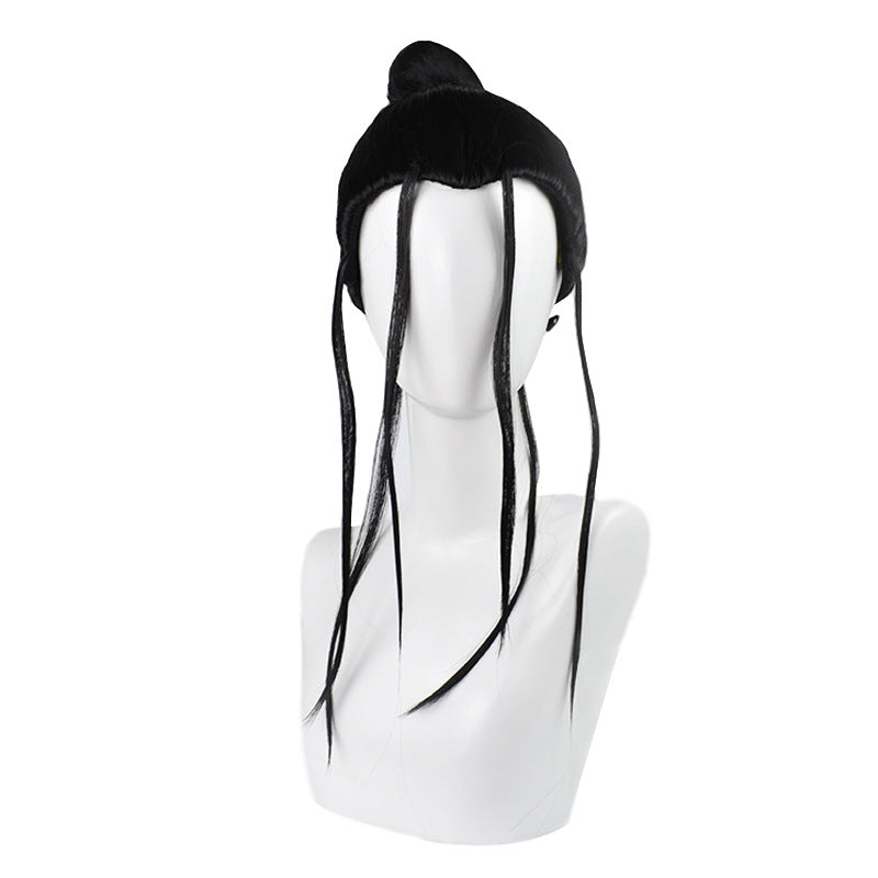 Men's Ye Under One Brother Long Costume Black Cos Wig