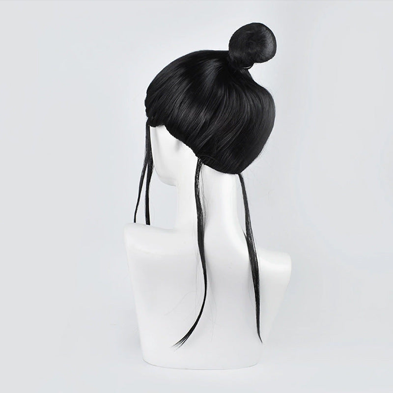 Men's Ye Under One Brother Long Costume Black Cos Wig