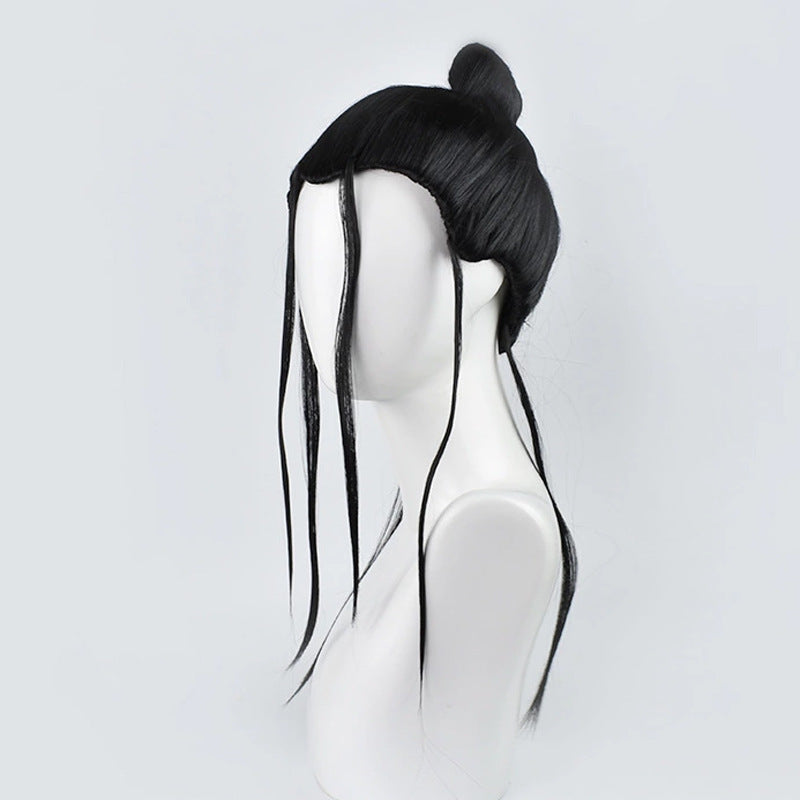 Men's Ye Under One Brother Long Costume Black Cos Wig