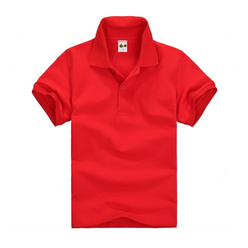 Children's White Boy Business Attire Half-sleeve Cotton School Children's T-shirt