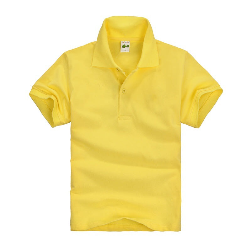 Children's White Boy Business Attire Half-sleeve Cotton School Children's T-shirt