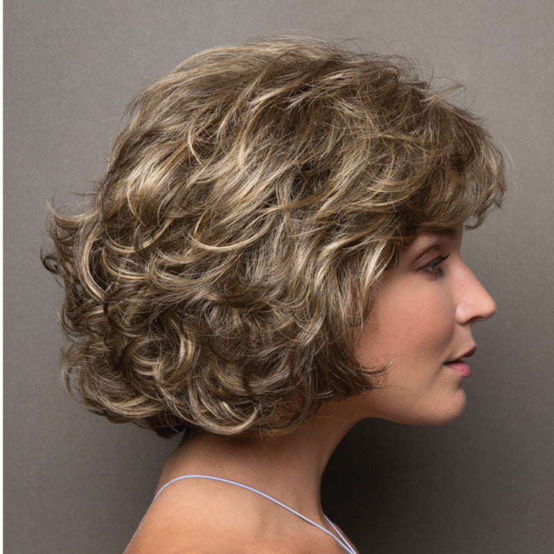Women's Fashion Curly Fiber Synthetic Wigs Wig Short Straight Hair