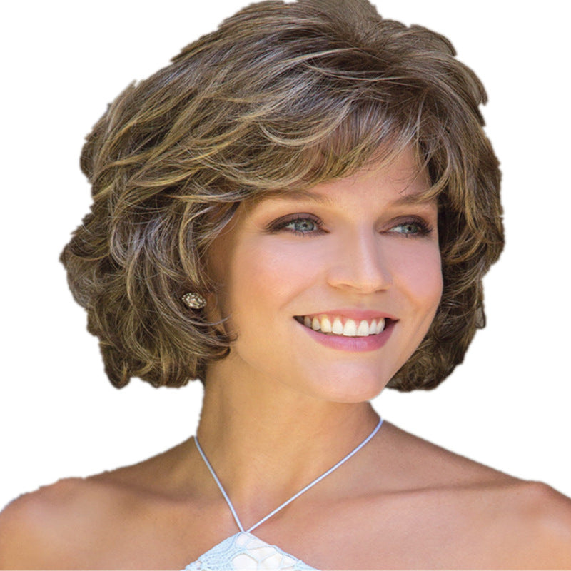 Women's Fashion Curly Fiber Synthetic Wigs Wig Short Straight Hair