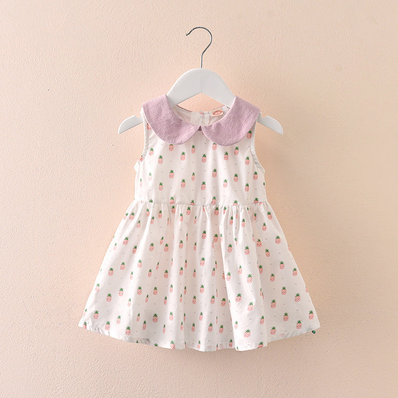 Children's Summer Clothing Floral Skirt Little Fashionable Children's Dress