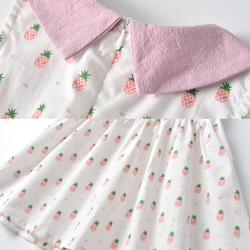 Children's Summer Clothing Floral Skirt Little Fashionable Children's Dress