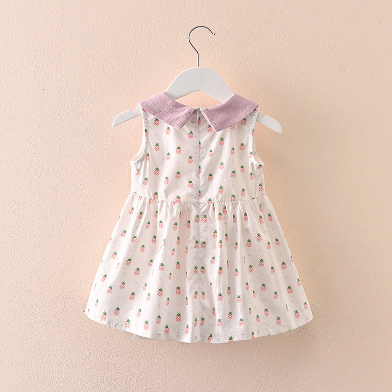 Children's Summer Clothing Floral Skirt Little Fashionable Children's Dress