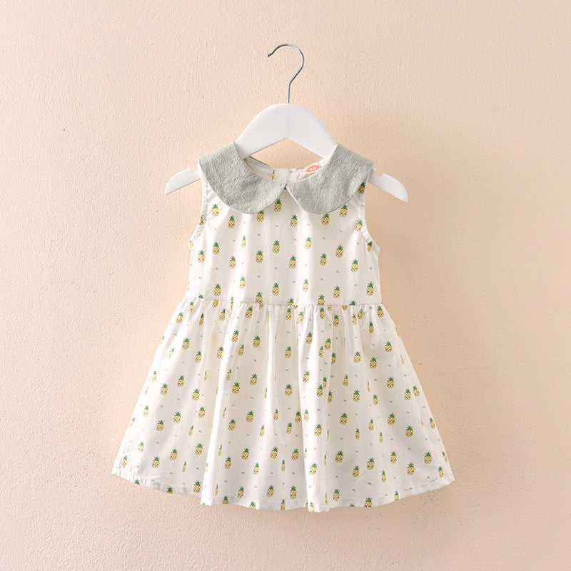 Children's Summer Clothing Floral Skirt Little Fashionable Children's Dress