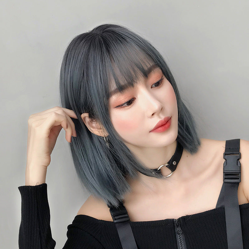 Female Style Air Bangs Headgear Fashion Wig Short Straight Hair