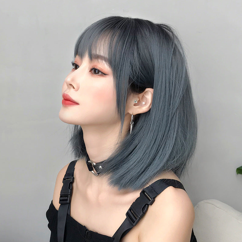 Female Style Air Bangs Headgear Fashion Wig Short Straight Hair
