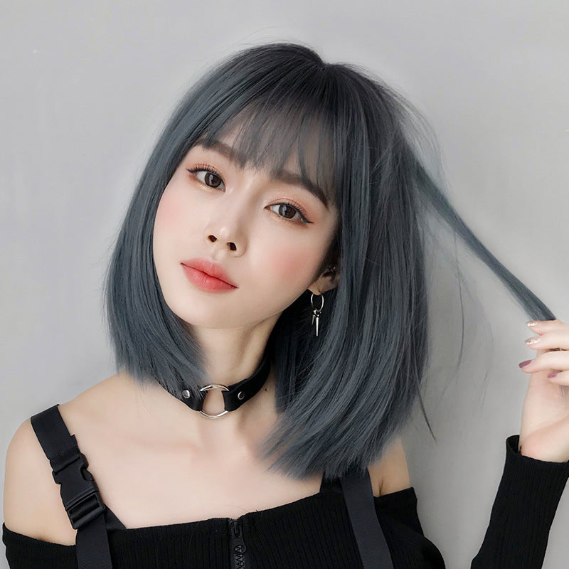 Female Style Air Bangs Headgear Fashion Wig Short Straight Hair