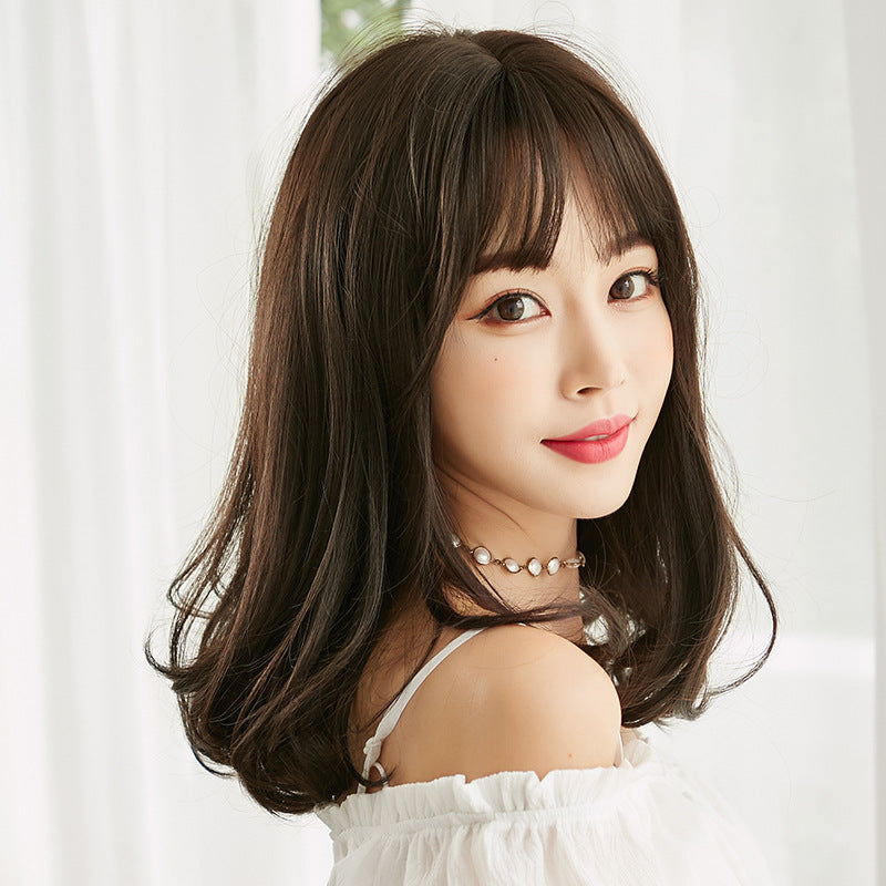 Female Natural Realistic Inner Buckle Fluffy Curly Hair Wig Long Curls