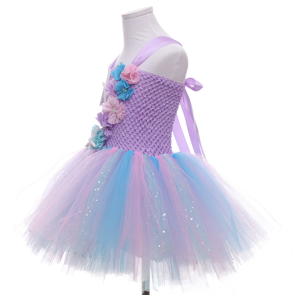 Children's Mermaid Princess Festival Performance Pettiskirt Children's Dress