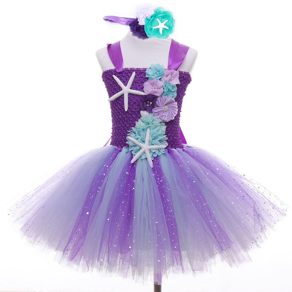 Children's Mermaid Princess Festival Performance Pettiskirt Children's Dress