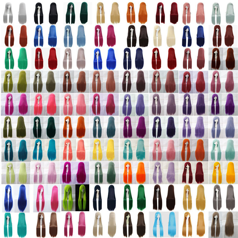 Classic Universal Color Hair Anime Fiber Long Straight Wig