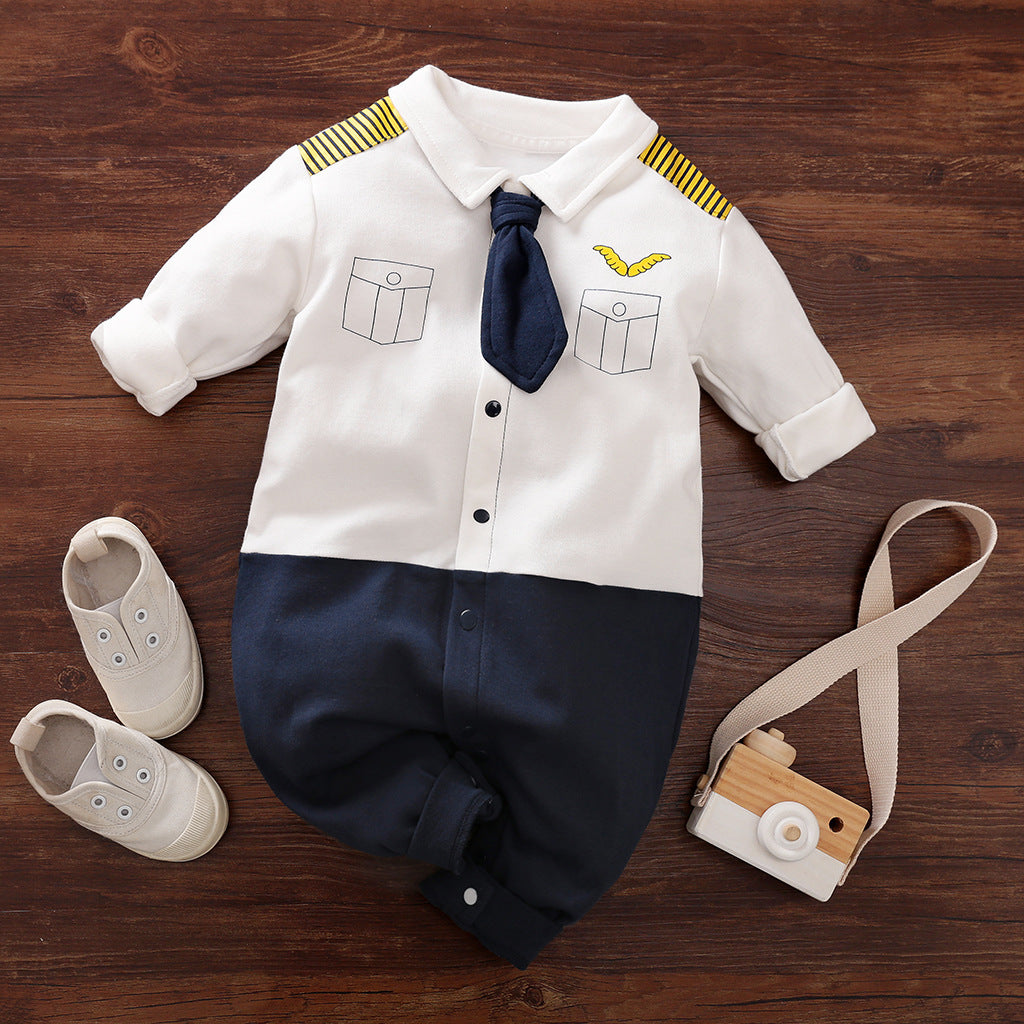 Class Gentleman Romper One Year Old Celebration Dress Jumpsuit, Climbing Suit