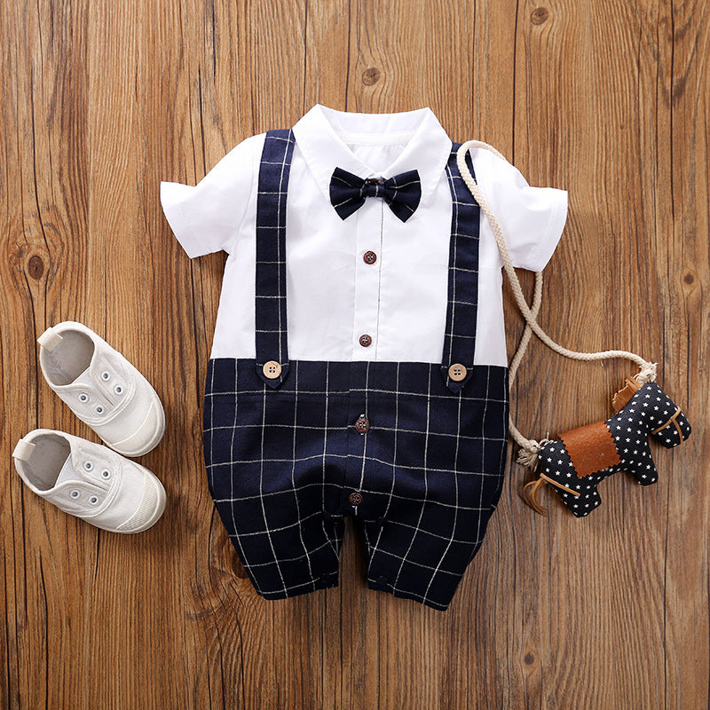 Class Gentleman Romper One Year Old Celebration Dress Jumpsuit, Climbing Suit