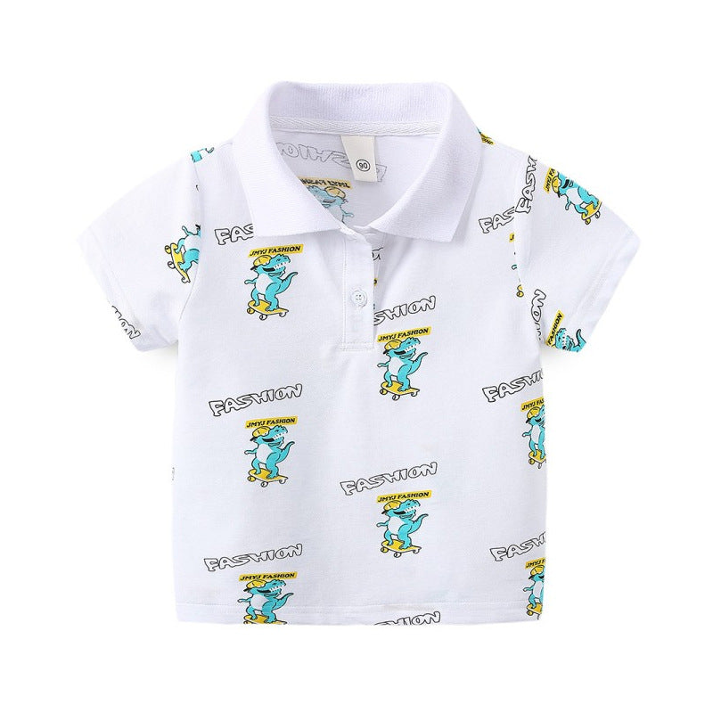 Summer Short Sleeve Shirt Three-dimensional Cartoon Casual Short-sleeved Top Children's T-shirt