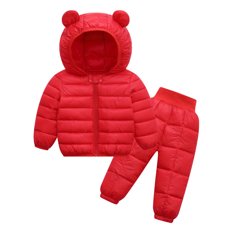 Cotton Jacket Coat Boys Two-piece Outer Children's Suit