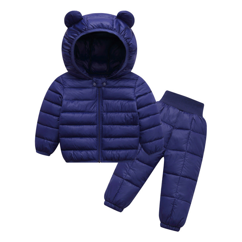 Cotton Jacket Coat Boys Two-piece Outer Children's Suit