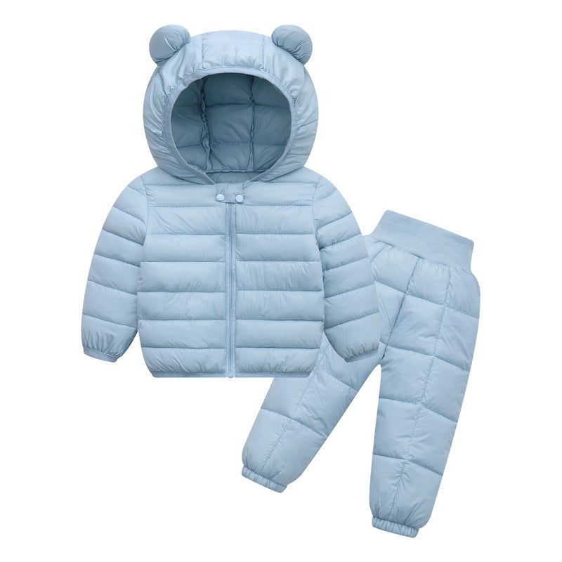 Cotton Jacket Coat Boys Two-piece Outer Children's Suit