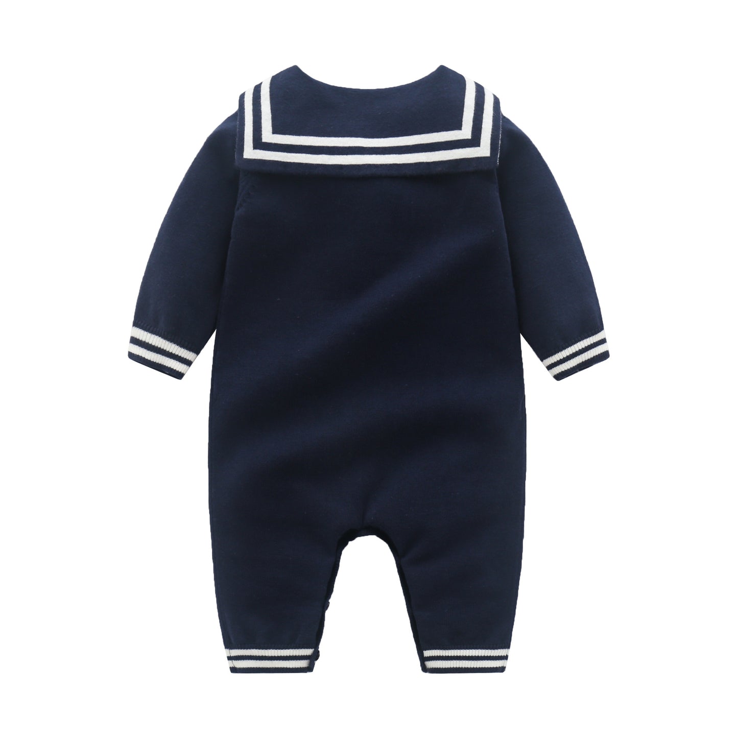 Men's Spring Wool Romper Navy Style Knitted British Jumpsuit, Climbing Suit