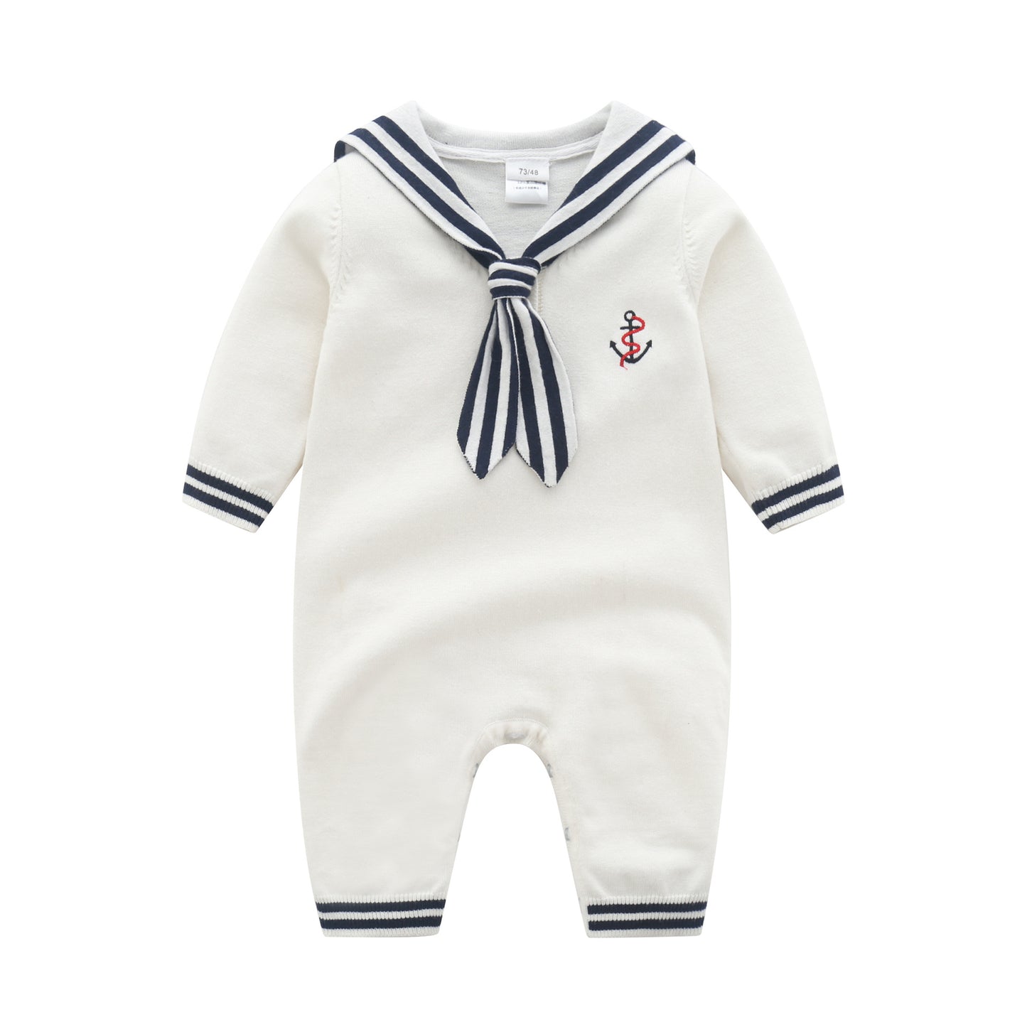Men's Spring Wool Romper Navy Style Knitted British Jumpsuit, Climbing Suit