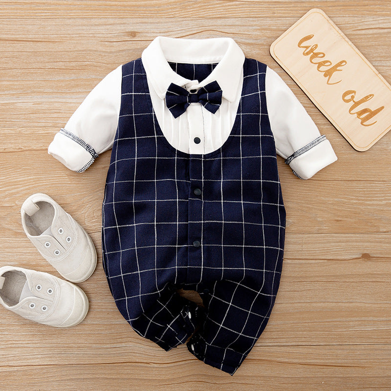 Class Gentleman Romper One Year Old Celebration Dress Jumpsuit, Climbing Suit