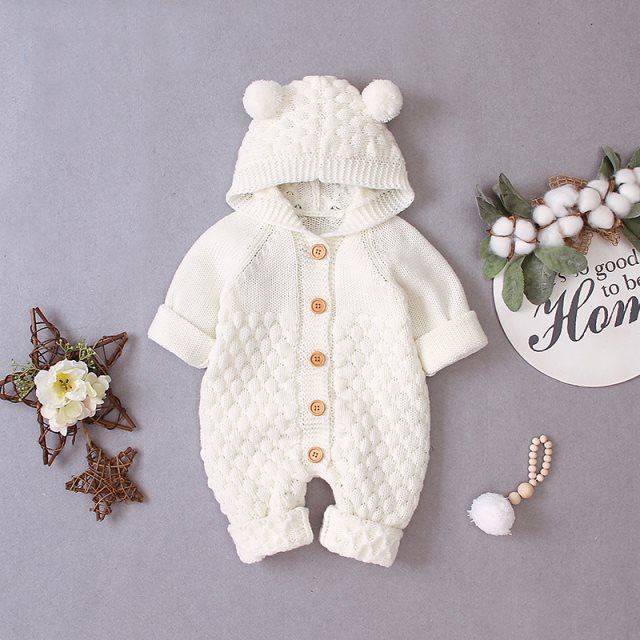 Knitted One-piece Romper Born Clothing Boys Sweater Cute Jumpsuit, Climbing Suit