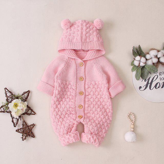 Knitted One-piece Romper Born Clothing Boys Sweater Cute Jumpsuit, Climbing Suit