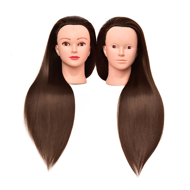 Real Hair Doll Hairstyle Hairdressing Model Head Mannequin Braided Updo Other Wig