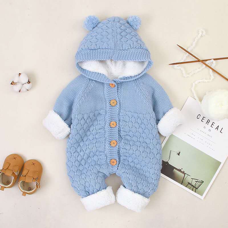 Knitted One-piece Romper Born Clothing Boys Sweater Cute Jumpsuit, Climbing Suit