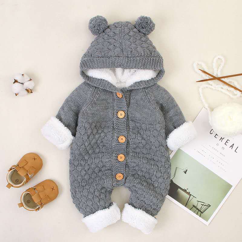 Knitted One-piece Romper Born Clothing Boys Sweater Cute Jumpsuit, Climbing Suit