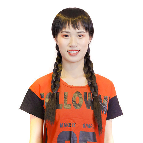 Fashion Retro Lengthened Side Bangs Twist Cos Wig