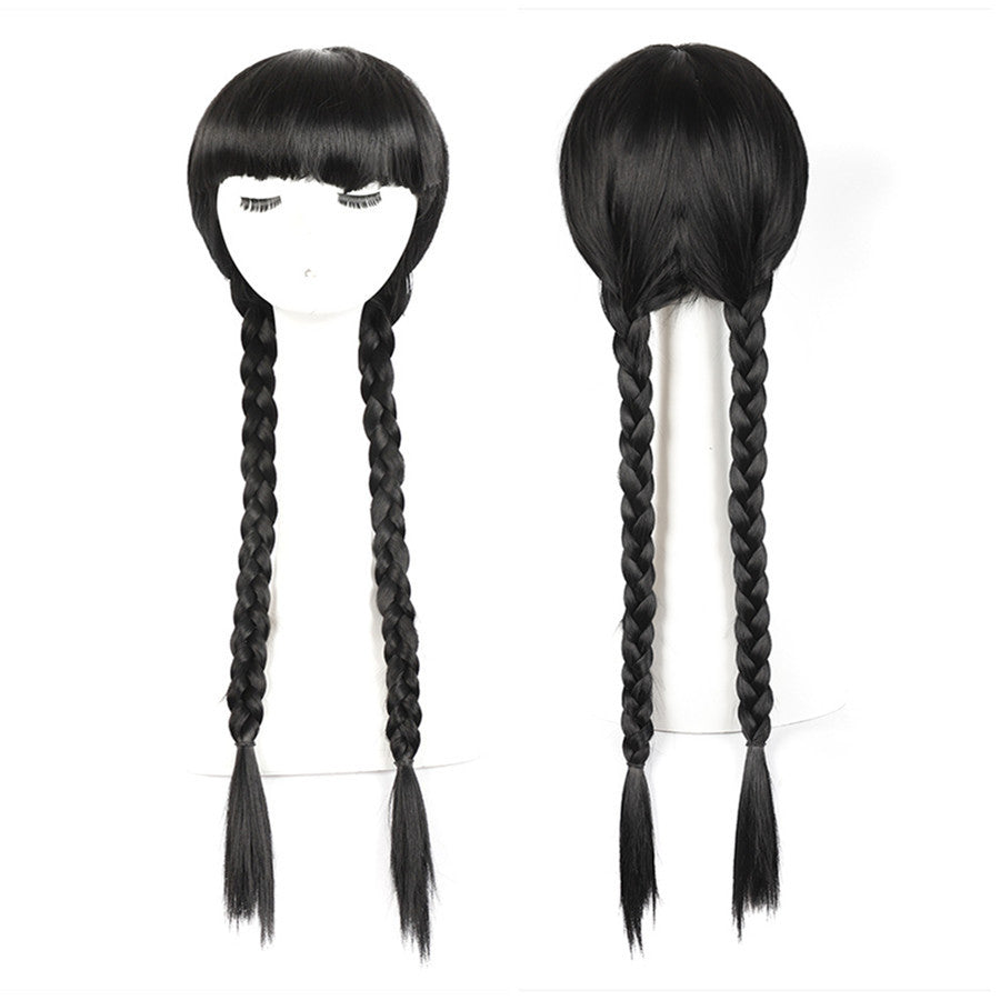 Fashion Retro Lengthened Side Bangs Twist Cos Wig