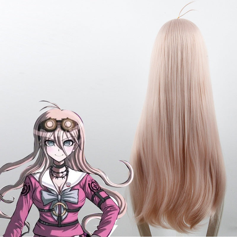 Wide Silk Entering Beautiful Rabbit Pink Long Hair Cos Wig