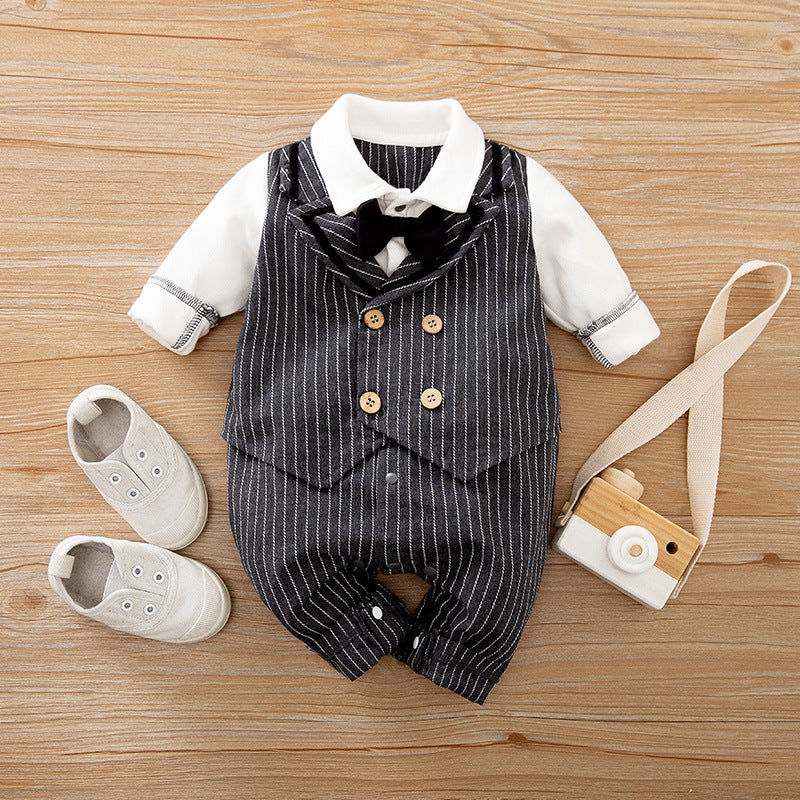 Jumpsuit Gentleman Clothes Long Sleeve Infant Jumpsuit, Climbing Suit