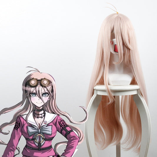Wide Silk Entering Beautiful Rabbit Pink Long Hair Cos Wig