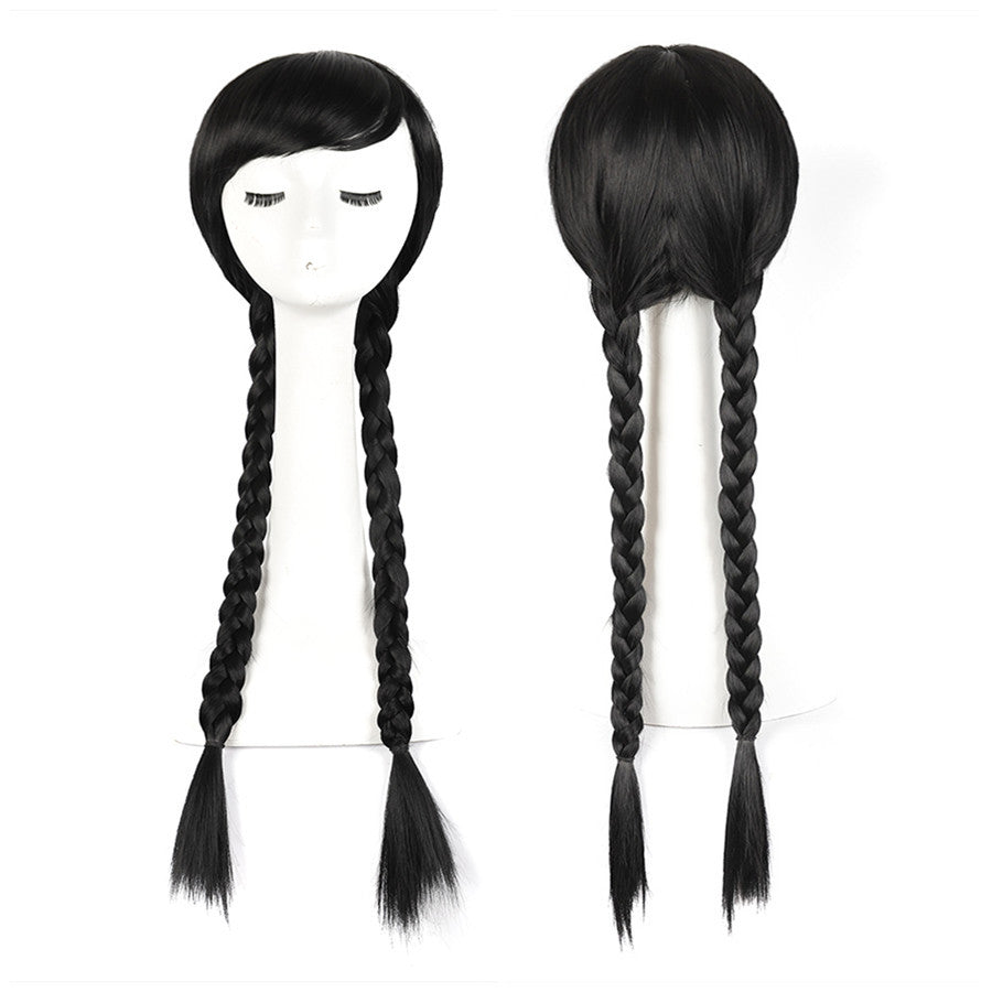 Fashion Retro Lengthened Side Bangs Twist Cos Wig